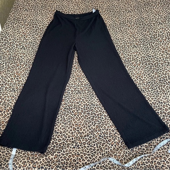 Vintage Bob Mackie Pants Small Stretchy Wearable Art Black Wide Leg Textured - Picture 6 of 8